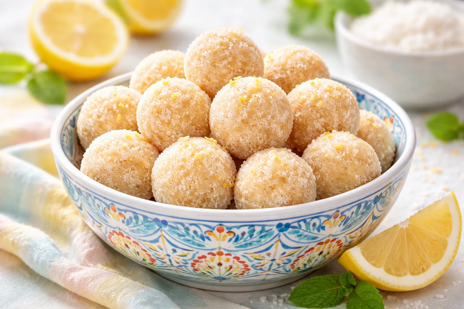 Tasty Healthy Lemon Coconut Protein Truffles to Energize Your Day