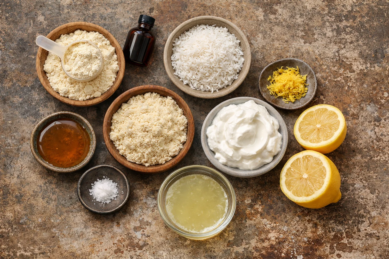 Healthy Lemon Coconut Protein Truffles