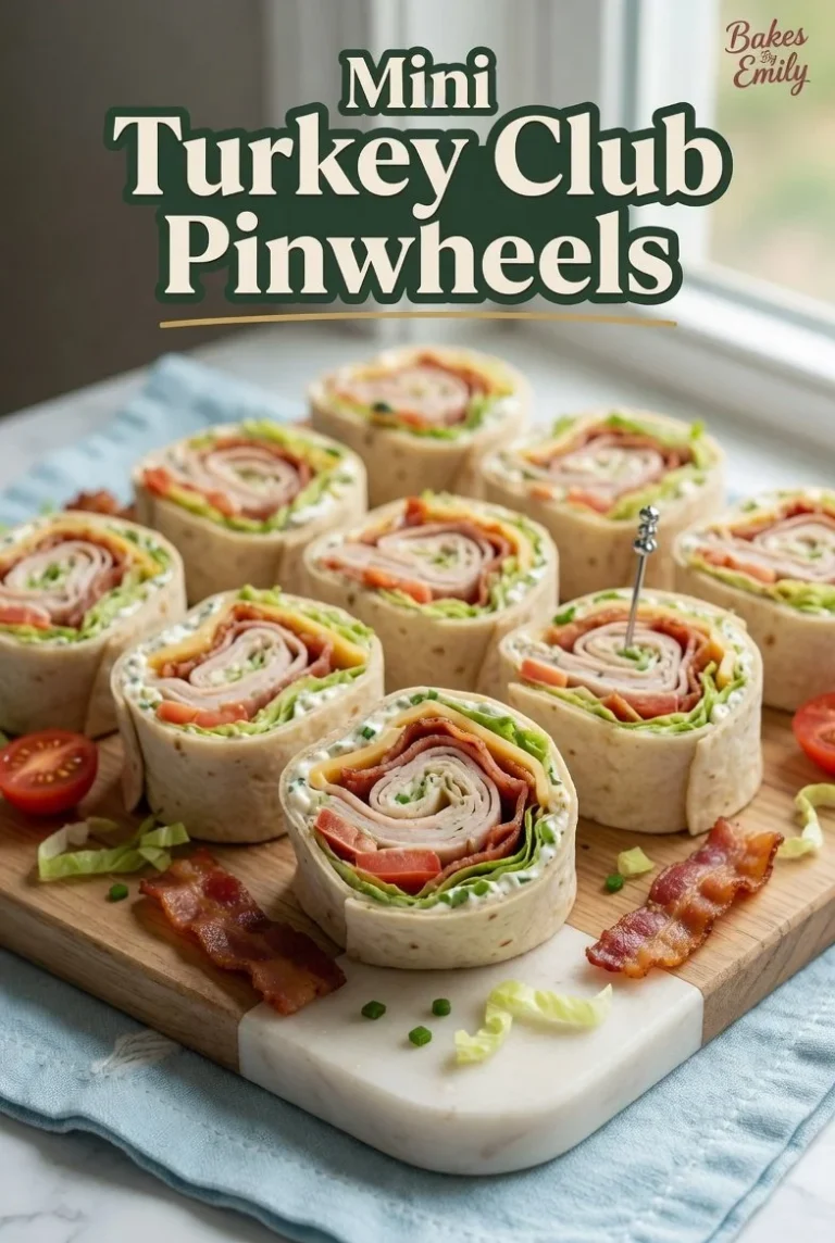 Mini turkey club pinwheels recipe with turkey, lettuce, and cheese wrapped in tortillas.