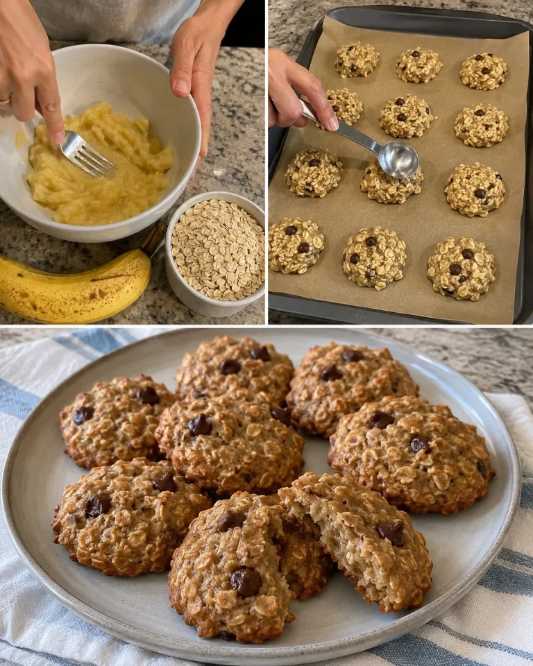 2-Ingredient Banana Oat Breakfast Cookies on a plate