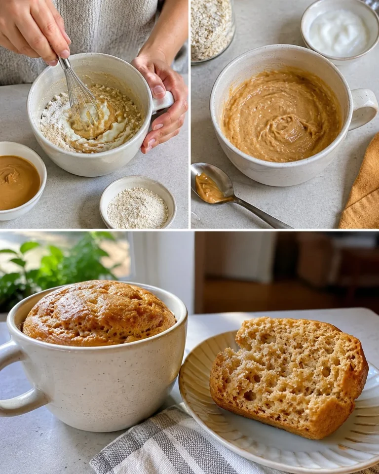 Delicious 5-minute peanut butter protein mug bread recipe
