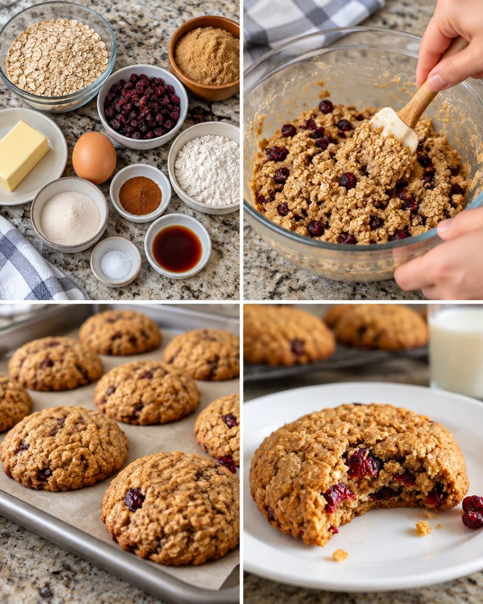 Homemade sugar-free oatmeal cookies without flour, quick and healthy dessert.