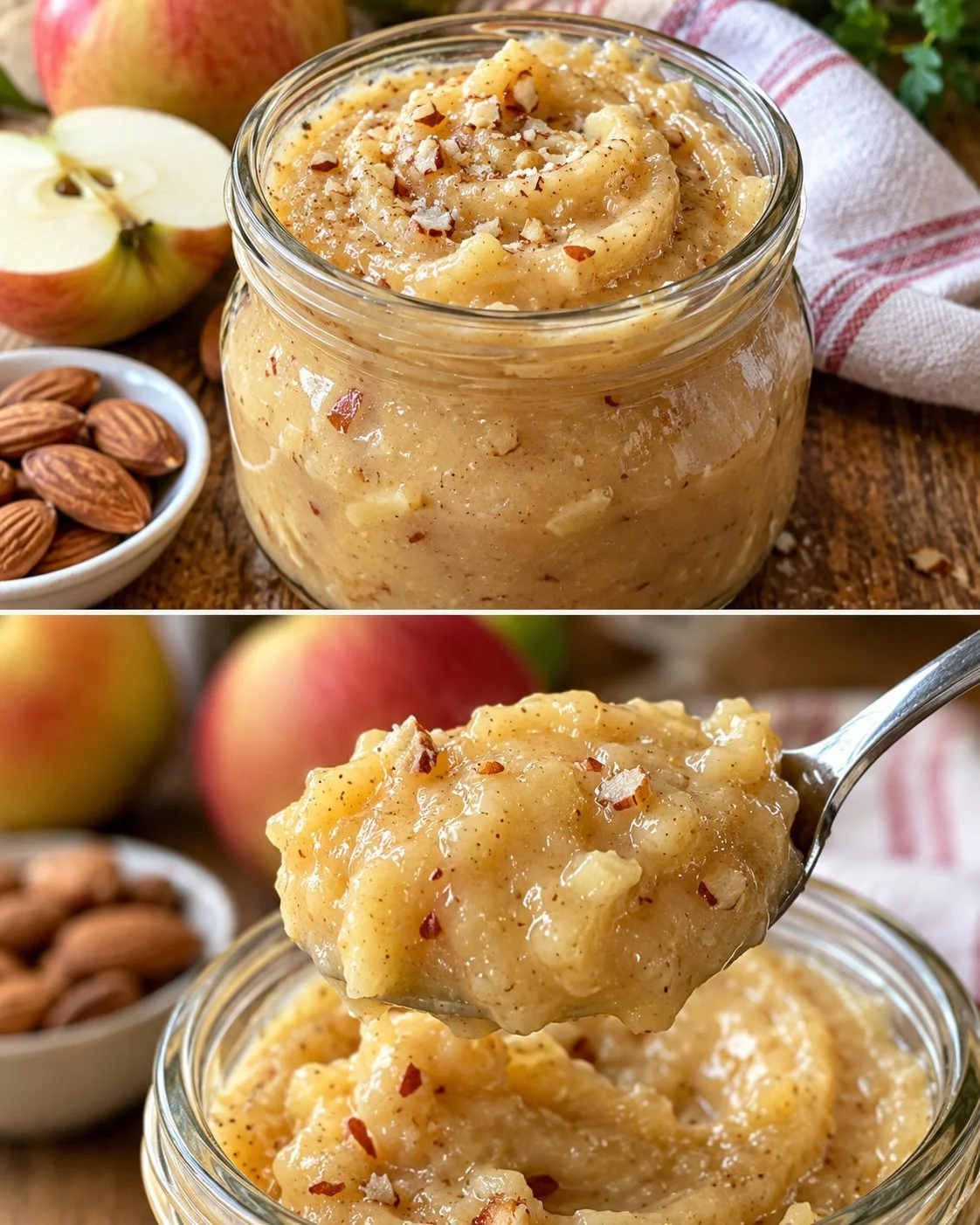 Delicious Apple Almond Cream Dessert with creamy texture and apple slices
