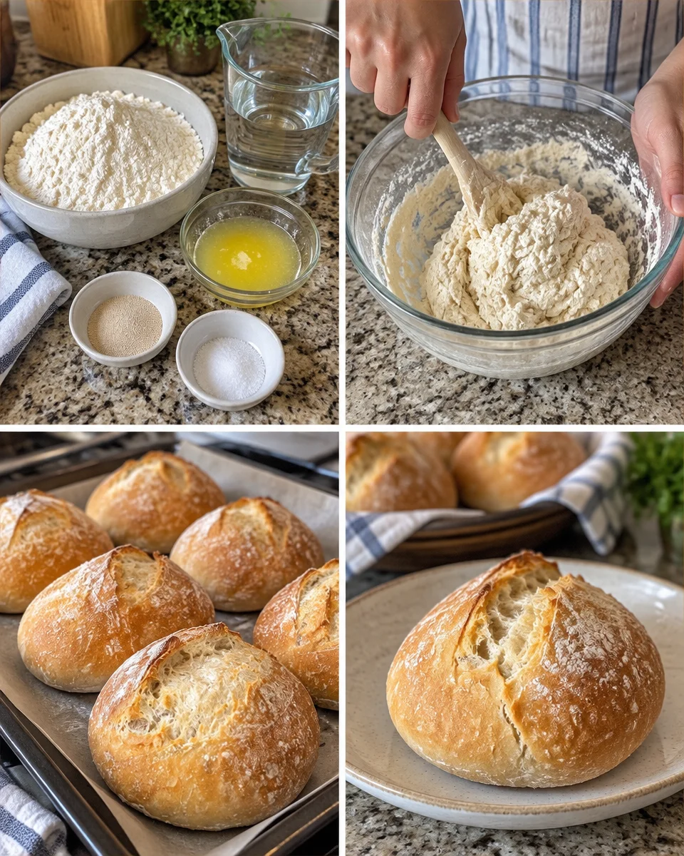Delicious butter bread made in 3 minutes with no kneading required.
