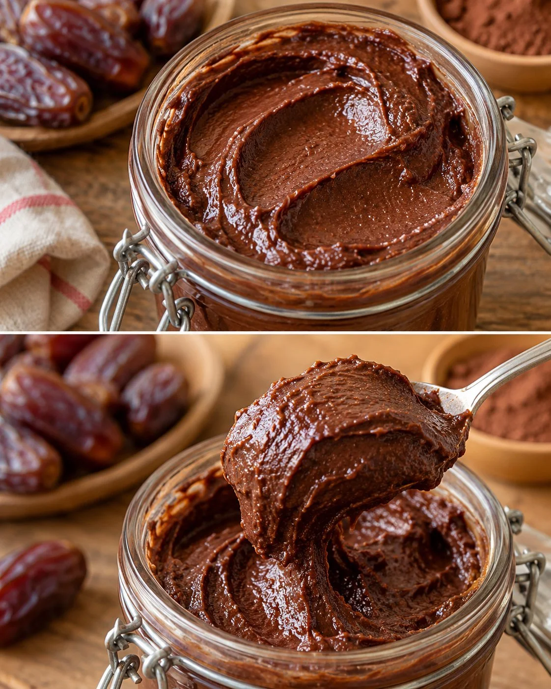 Delicious sugar-free Date-Cocoa Cream dessert recipe