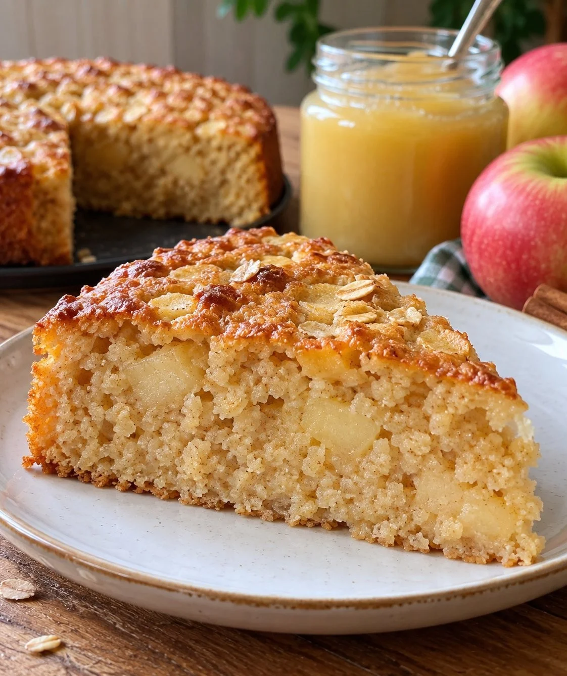 Delicious Flourless Applesauce Cake without butter, showcasing a moist and healthy dessert.