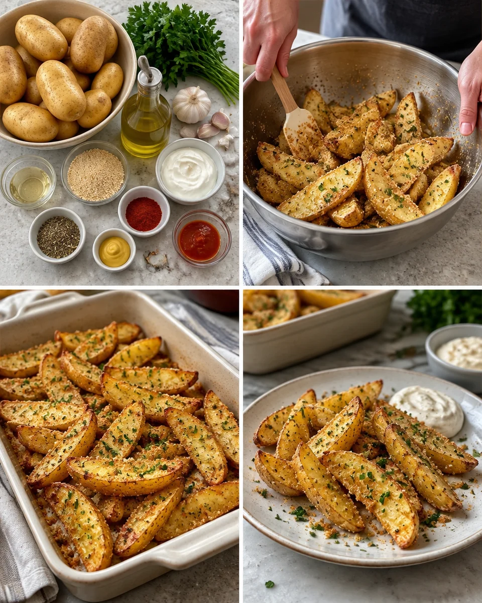 Easy dinner recipe featuring a delicious non-fried potato dish