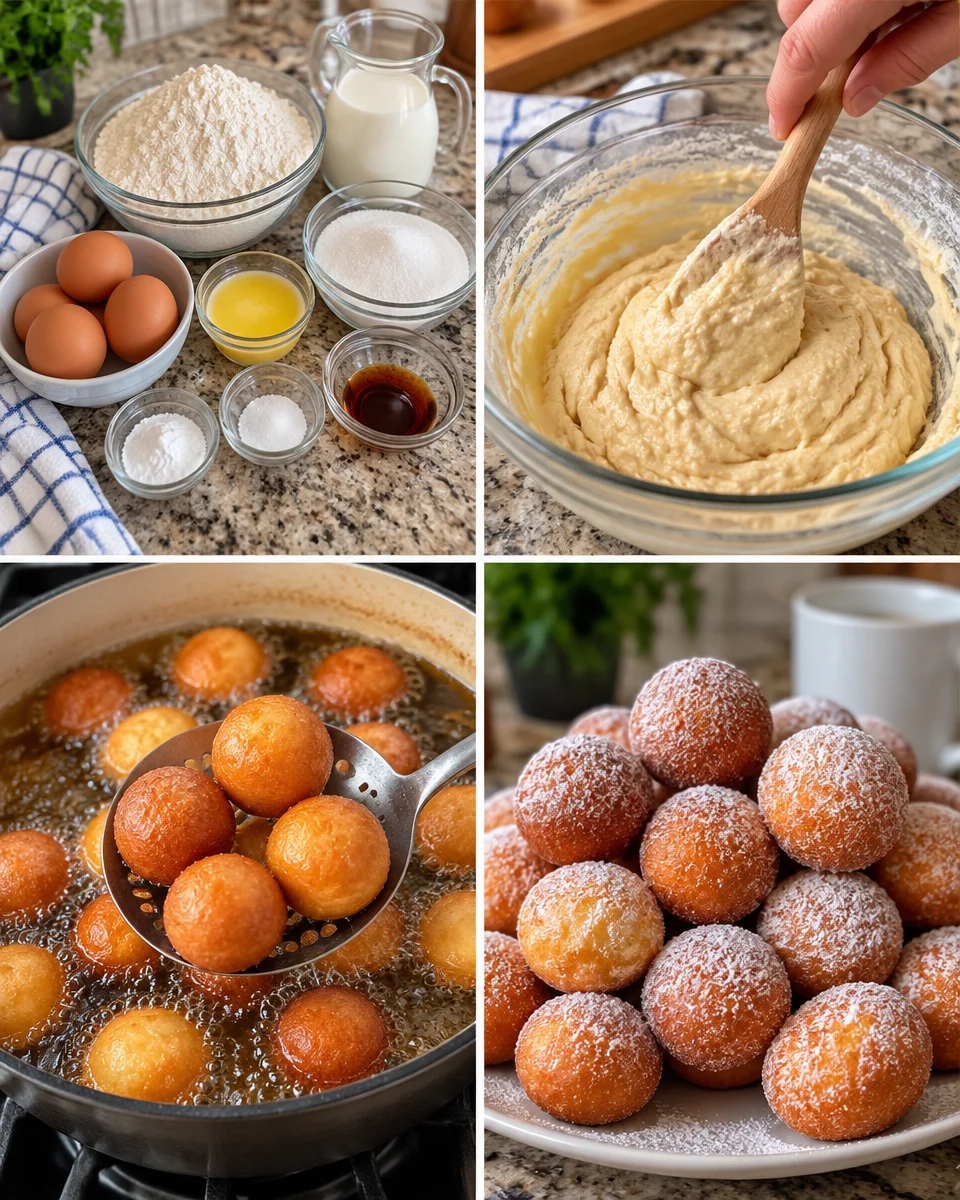 Delicious homemade donuts made with condensed milk in just 5 minutes